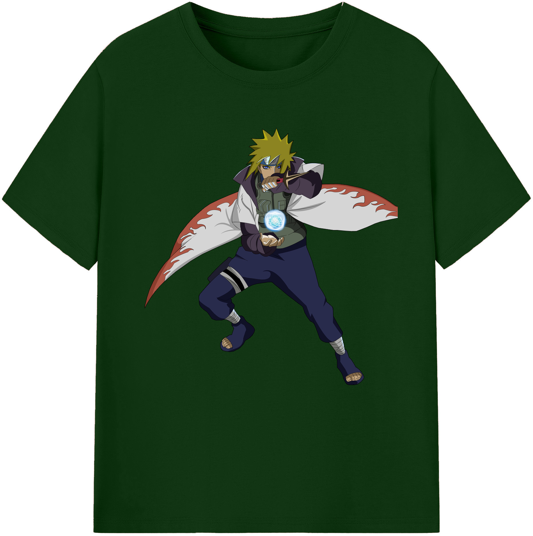 （画像用） NARUTO -ナルト- 波風 ミナト Namikaze Minato 綿100％半袖Tシャツ（フロントプリント）